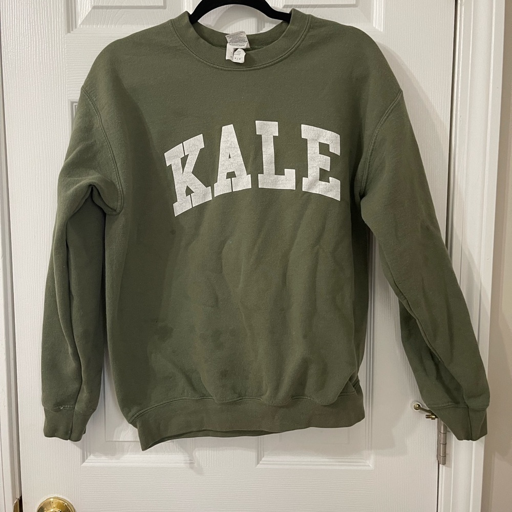 Green Kale Crew Neck Sweatshirt